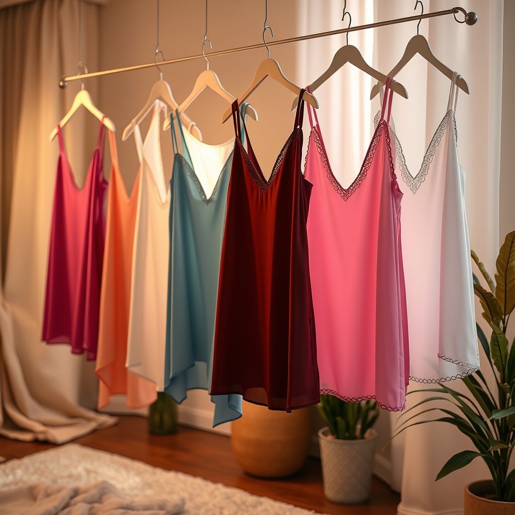 Une rangée ordonnée de chemises préssées, aux couleurs douces et lumineuses, suspendues dans un environnement soigné.